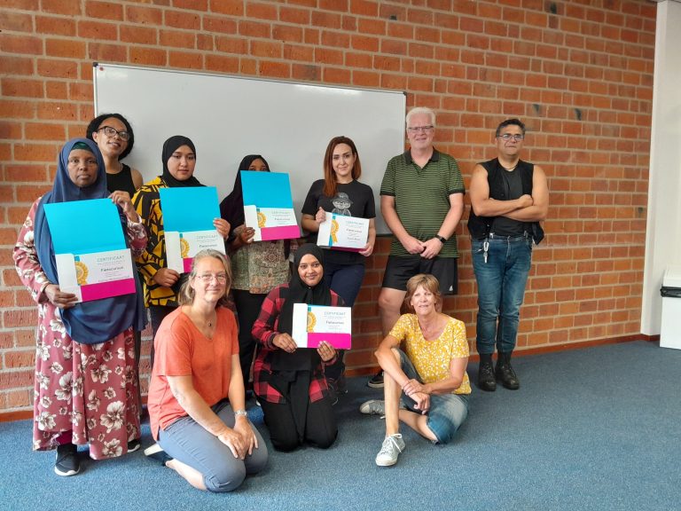 Vrouwen certificaat groepje bij elkaar.